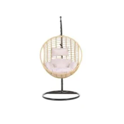 Beliani Hangstoel ASPIO - Beige Pe Rotan -Tuinmeubelwinkel 0a57f6e8e7f84b658018ac6f00ce5b45