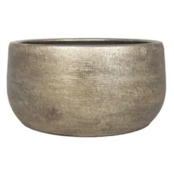 Floran Bloempot - Schaal - Industrieel Goud - Keramiek - 29 X 14 Cm