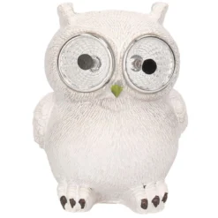 Merkloos Tuinbeeld - Uil - Met Solar Verlichting - Polystone - 9 Cm
