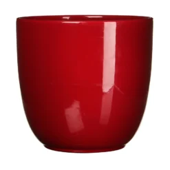 Mica Decorations Plantenpot - Donkerrood - Keramiek - 25 X 23 Cm