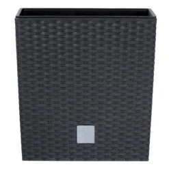 Prosperplast Plantenbak Rato - Antraciet - Rotan - Kunststof - 32 Cm