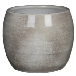 Mica Decorations Bloempot - Lichtgrijs - Keramiek - 20 X 18 Cm