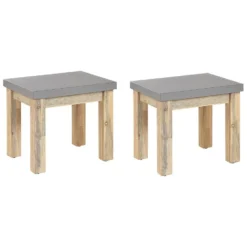 Beliani Tuinstoel OSTUNI - Grijs Vezelcement