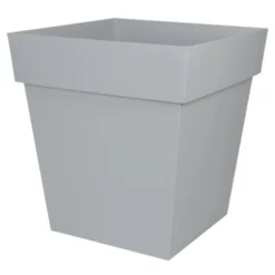 EDA Bloempot - Toscane - Vierkant - Grijs - Kunststof - L39 X H39 Cm