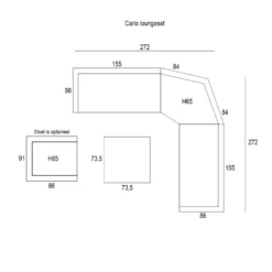 Garden Impressions Carlo Lounge Set XL - Licht Grijs -Tuinmeubelwinkel 1000054013 0103