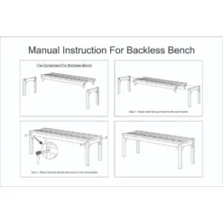 Giga Meubel Tuinbankje Teakhout - Naturel - 60cm - Bankje Madison -Tuinmeubelwinkel 1000054652 0102
