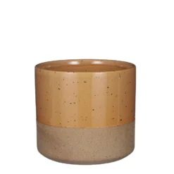 Mica Decorations Lago Bloempot - H16,5 X Ø18 Cm - Bruin