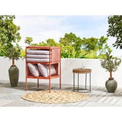 Beliani Loungeset TERRACINA - Oranje Aluminium -Tuinmeubelwinkel 1000059687 0103