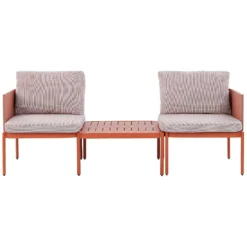 Beliani Loungeset TERRACINA - Oranje Aluminium
