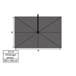 Platinum Challenger Premium T1 3.5x3.5 M - Manhattan + Voet En Hoes -Tuinmeubelwinkel 1000073300 0103