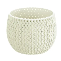 Prosperplast Plantenpot/bloempot - Kunststof - Creme - D18 X H13,5 Cm