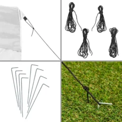 Tectake - Partytent 3x3 M. Opvouwbaar - 2 Wanden - Wit -Tuinmeubelwinkel 1000078106 0103