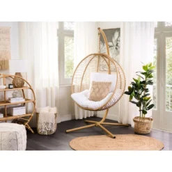 Beliani Hangstoel ARCO - Beige Polyester 3 Beliani Hangstoel ARCO - Beige Polyester -Tuinmeubelwinkel 1000084499 0103