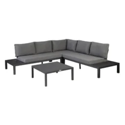 Exotan Loungeset Incl. Kussens - Aluminium - Grijs - 63x245x245