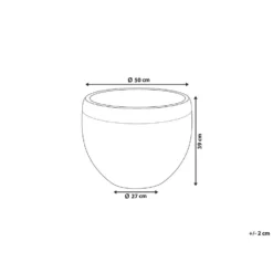 Beliani Plantenbak Voor Buiten ZAKROS - Grijs Klei-vezelmengsel -Tuinmeubelwinkel 1000095103 0102