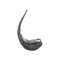 Beliani Hangstoel ATRI - Zwart Pe Rotan -Tuinmeubelwinkel 1000096793 0103