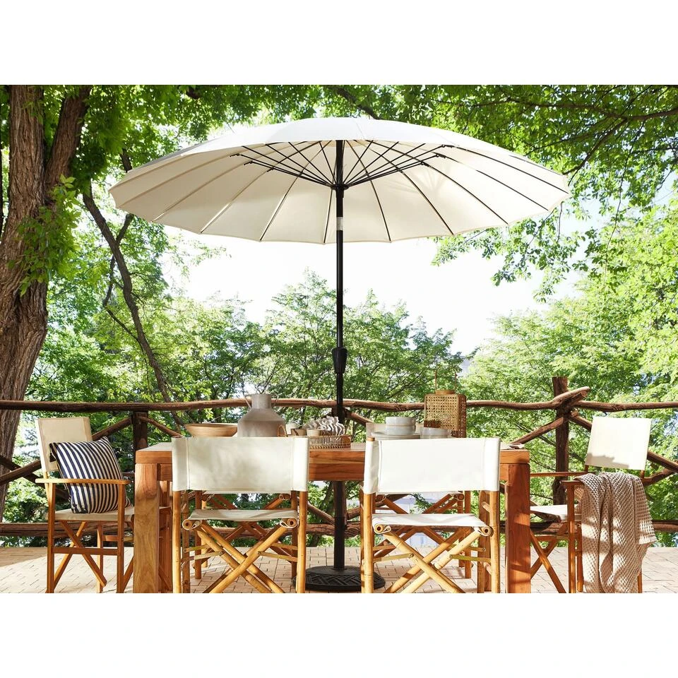 Beliani Marktscherm BAIA - Beige Polyester Beliani Marktscherm BAIA - Beige Polyester -Tuinmeubelwinkel 11c38c48e36e44c4987c3e2a213dcf62