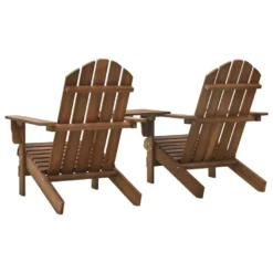 VidaXL Tuinstoelen Adirondack Met Tafeltje Massief Vurenhout Bruin 2 VidaXL Tuinstoelen Adirondack Met Tafeltje Massief Vurenhout Bruin -Tuinmeubelwinkel 16e5af812cf54616b453b4fb0a9a7174