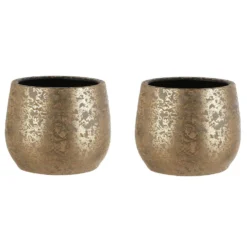 Mica Decorations Bloempot - Goudkleurig - Keramiek - 25 X 20 Cm 2 Mica Decorations Bloempot - Goudkleurig - Keramiek - 25 X 20 Cm -Tuinmeubelwinkel 5df56f3278394bf79df0b5cebdb9360b
