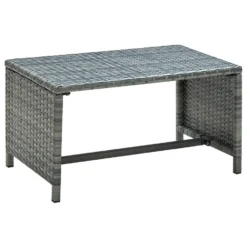 VidaXL 4-delige Loungeset Met Kussens Poly Rattan Grijs 70x40x38 Cm -Tuinmeubelwinkel 63b04b3e608a4fdd975747a9491bf927
