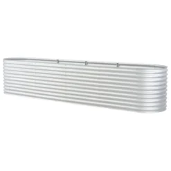 VidaXL Plantenbak Verhoogd 400x80x81 Cm Gegalvaniseerd Staal Zilver -Tuinmeubelwinkel 70d3eab661e9452c8caac3b5816d0f24