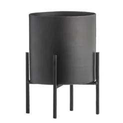 Bloempot Op Pootjes Niek - Zwart - 12/18xØ12,5 Cm