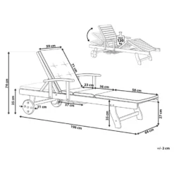 Beliani Tuinligstoel TOSCANA - Donkere Houtkleur Acaciahout 2 Beliani Tuinligstoel TOSCANA - Donkere Houtkleur Acaciahout -Tuinmeubelwinkel 9419fdb62ab94a93afa19c7699fe4966