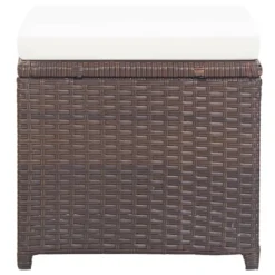 VidaXL Tuinkrukken 2 St Met Kussens Poly Rattan Bruin -Tuinmeubelwinkel 9d190c230ac54577bd86639353f75a46