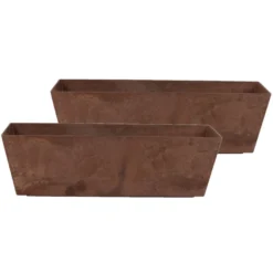 Steege Plantenbak - Gerecycled Kunststof - Terra Bruin - 55 X 17 Cm -Tuinmeubelwinkel c41d113272b24ff3995987d25ed7c531