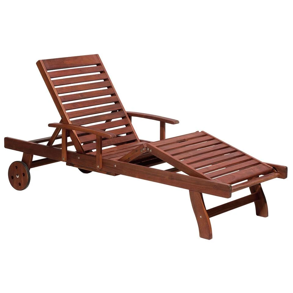 Beliani Tuinligstoel TOSCANA - Donkere Houtkleur Acaciahout Beliani Tuinligstoel TOSCANA - Donkere Houtkleur Acaciahout -Tuinmeubelwinkel d55f0cd5360042cab55e22173e8372f1