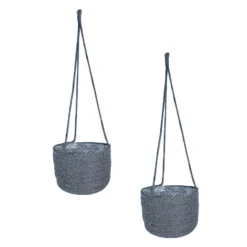 Steege Plantenpot - Hangend - Grijs - Zeegras - 19 X 17 Cm -Tuinmeubelwinkel fd51ee939a394075a924aed17785b237